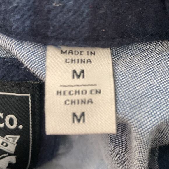 Men’s Levi’s Navy Blue Plaid Cotton Zip & Button Up Shacket - Picture 5 of 6